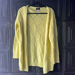 ID identity yellow cardigan